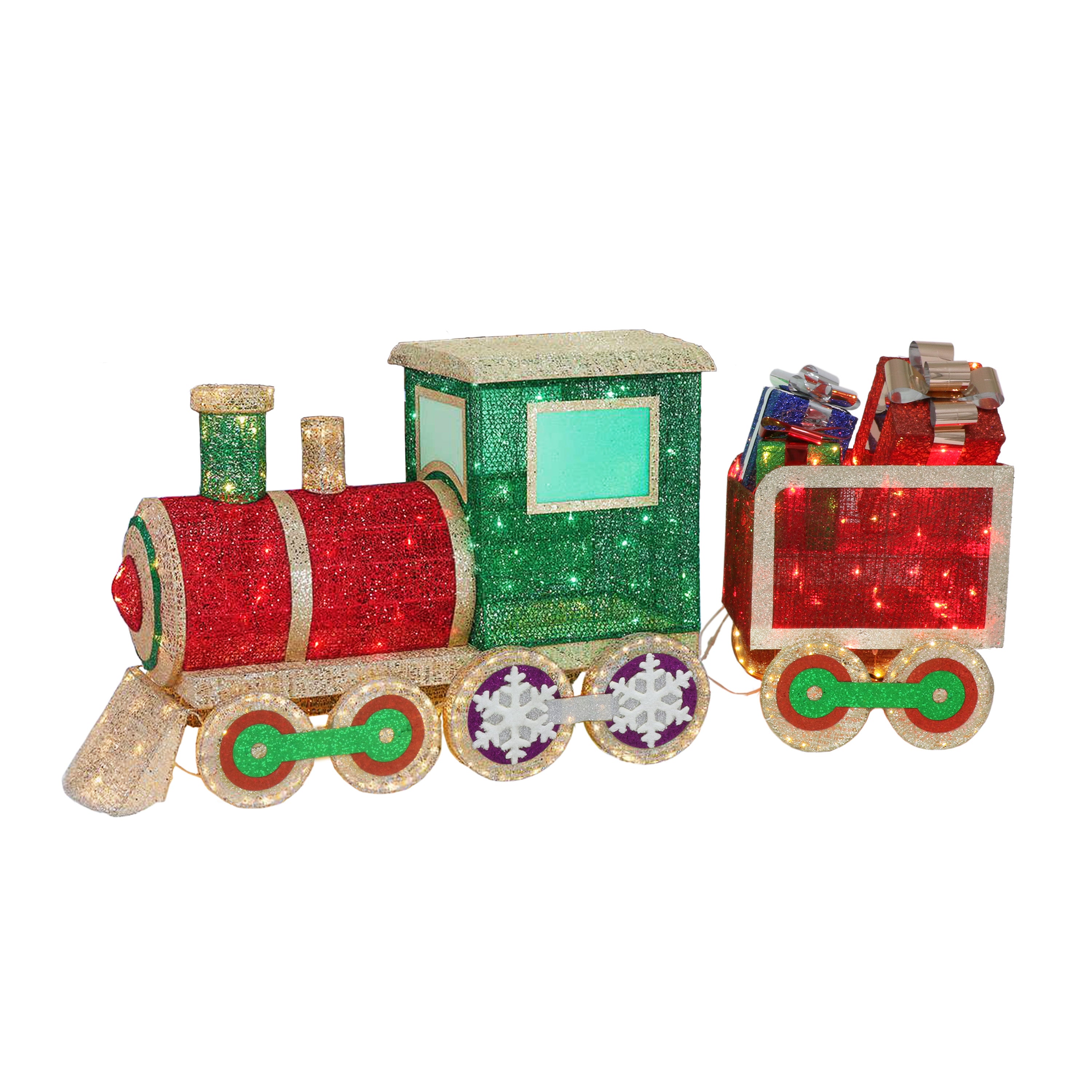 68" Pre-Lit Outdoor Wire Frame Train YD3775LA